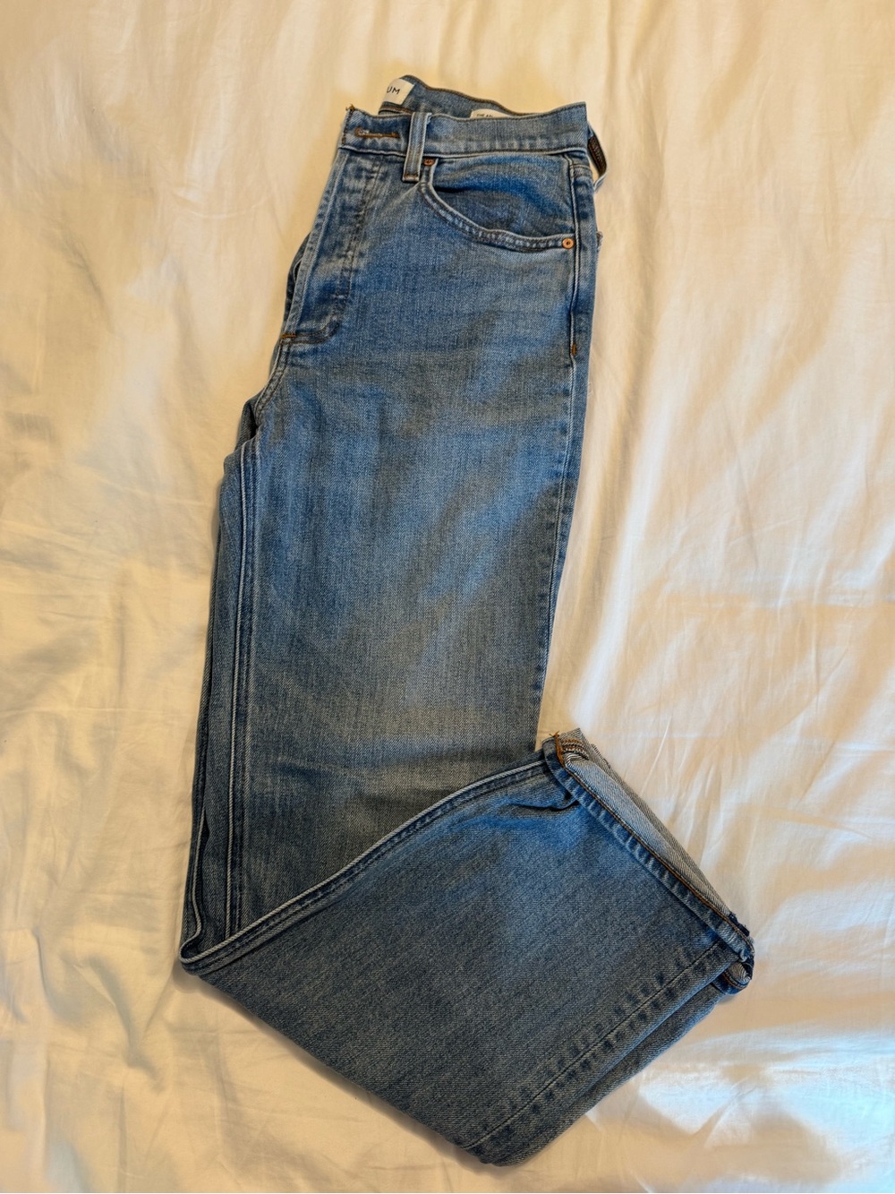 Denim Forum Women’s Light Blue Straight-Leg Jeans